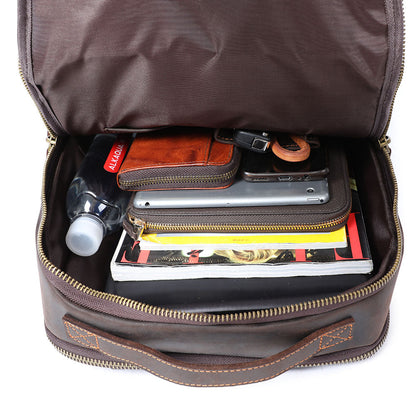 Leather laptop backpack | LARVIK