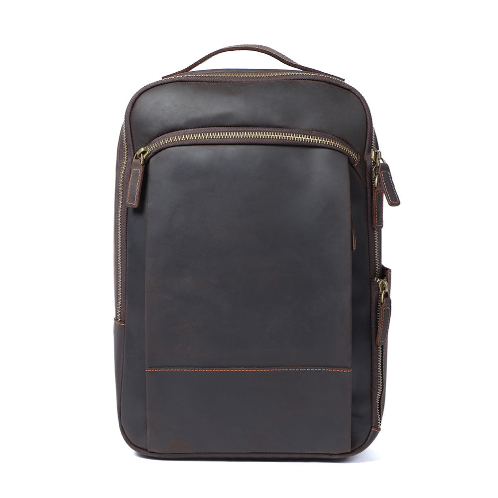Leather laptop backpack | LARVIK