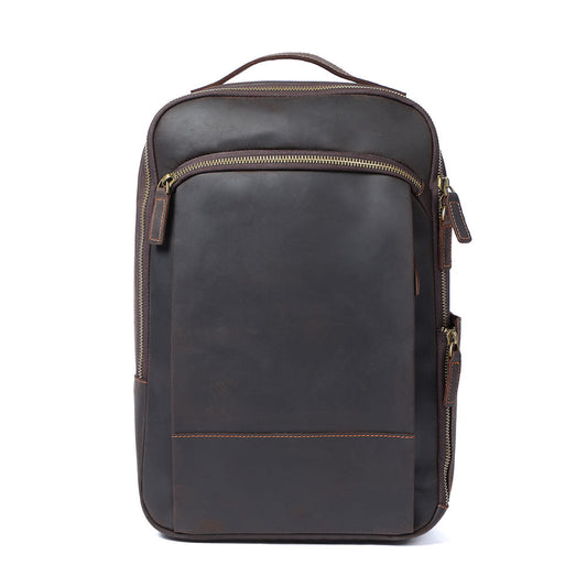Leather laptop backpack | LARVIK