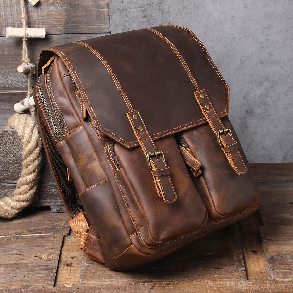 draper james leather backpack Brown Leather Backpack