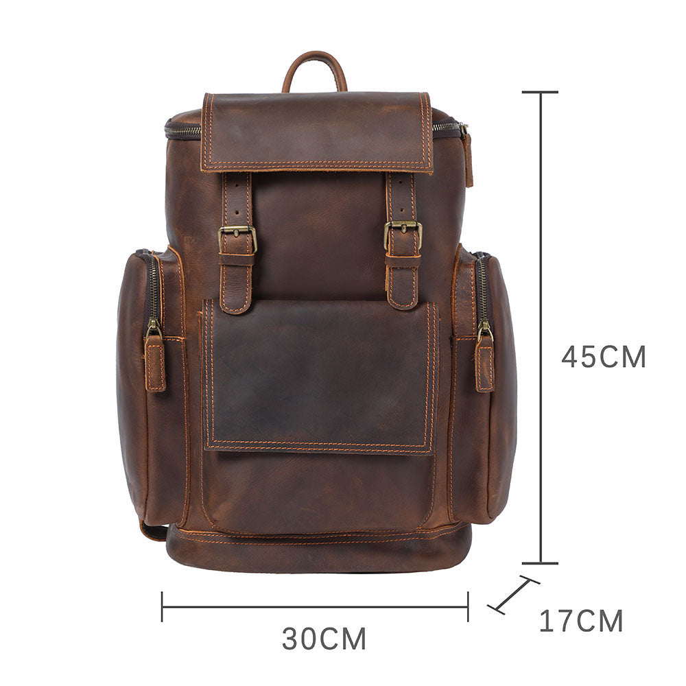 Leather Laptop Backpack