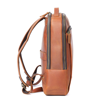 Leather laptop backpack | LARVIK