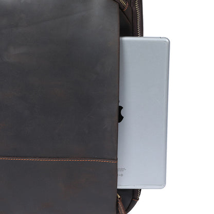 Leather laptop backpack | LARVIK