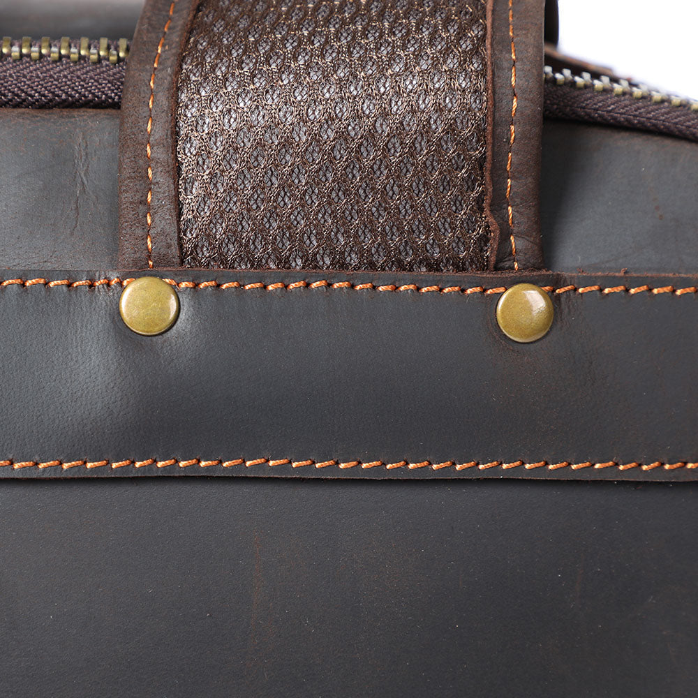 Leather laptop backpack | LARVIK