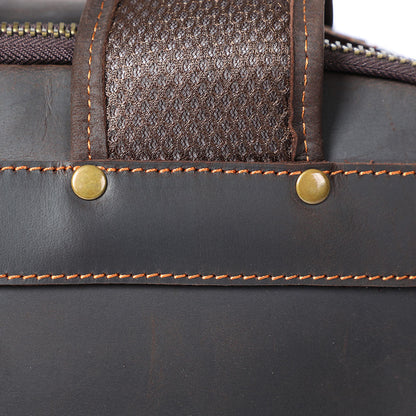 Leather laptop backpack | LARVIK