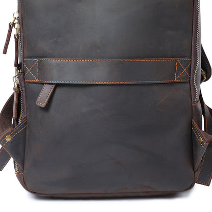 Leather laptop backpack | LARVIK