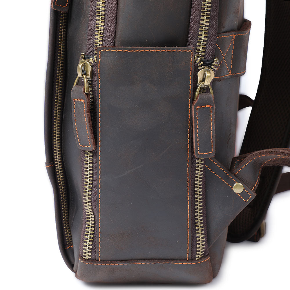 Leather laptop backpack | LARVIK