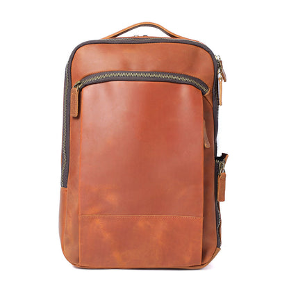 Leather laptop backpack | LARVIK
