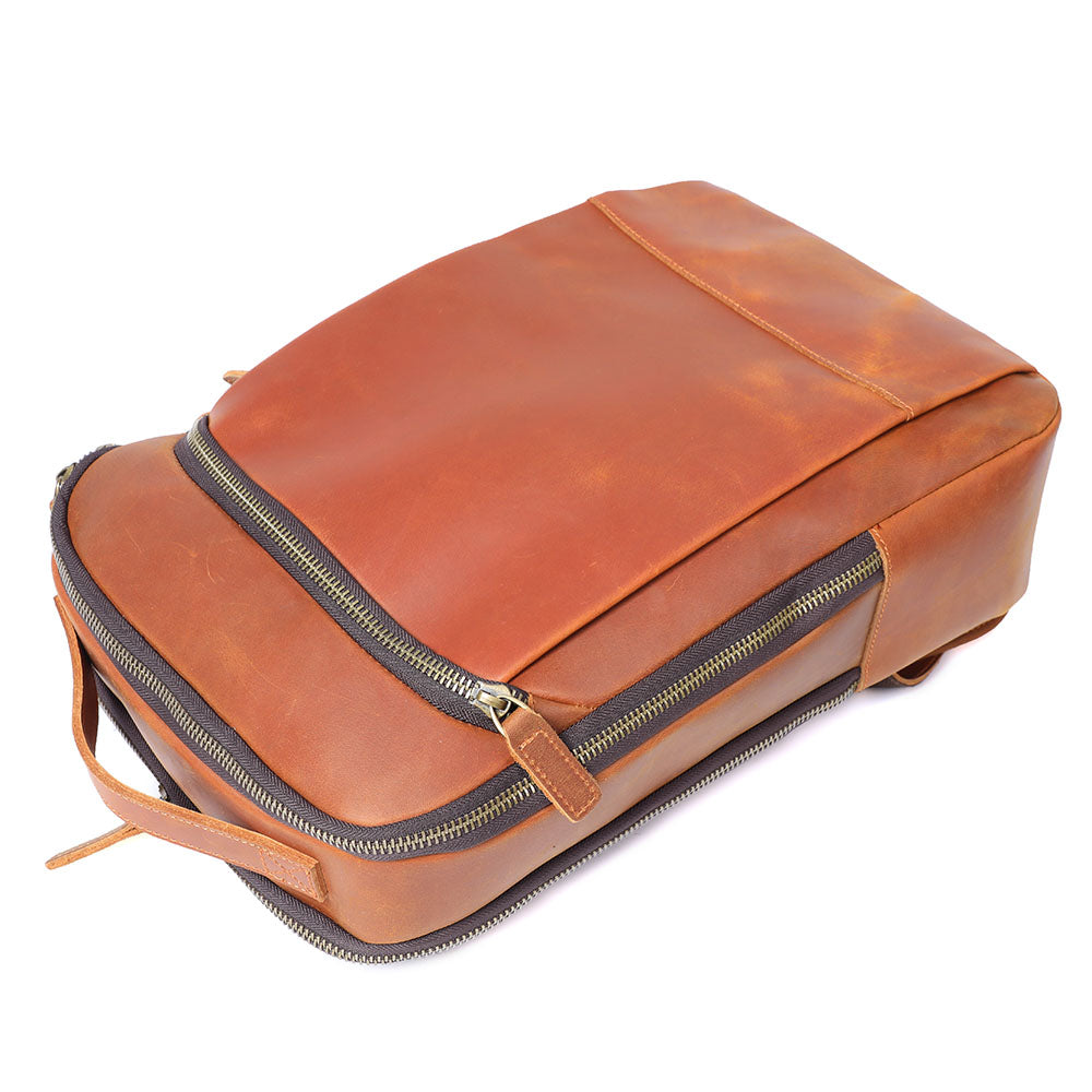 Leather laptop backpack | LARVIK