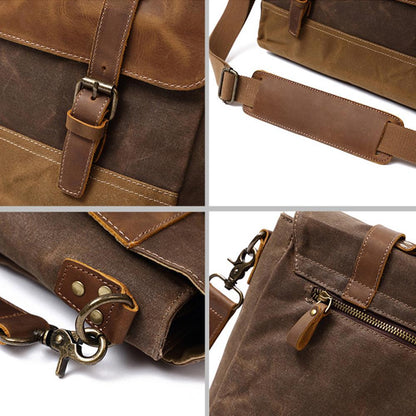 Wachs-Canvas Messenger Bag | MOKALO