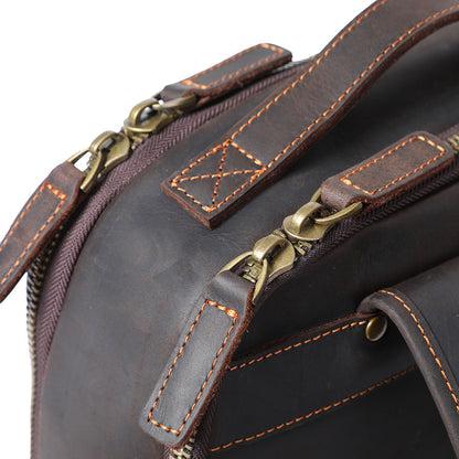 Leather laptop backpack | LARVIK