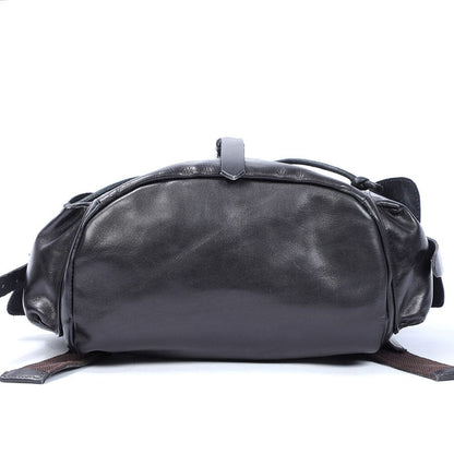 Small Black Leather Backpack | BODO