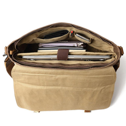 Wachs-Canvas Messenger Bag | MOKALO